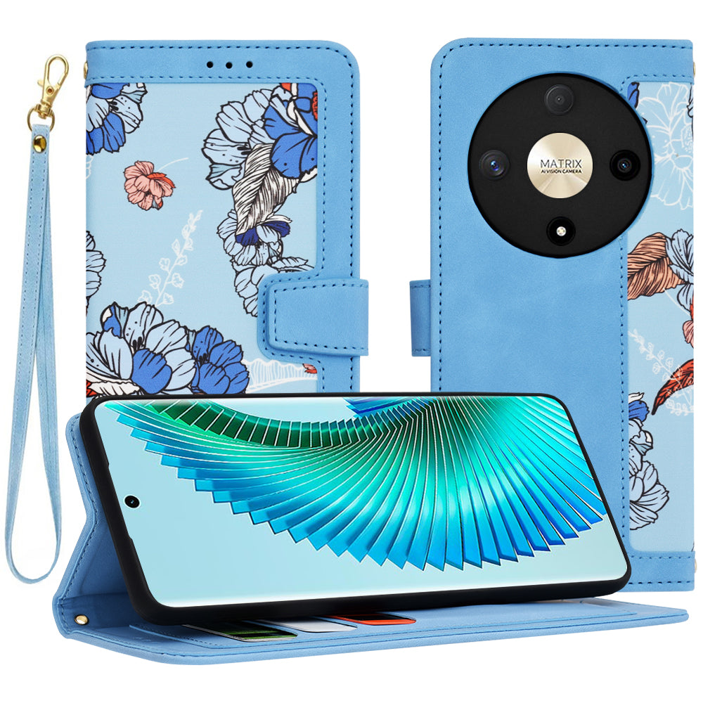 Ovitek za Honor Magic6 Lite, Techsuit, FlipCraft, modra
