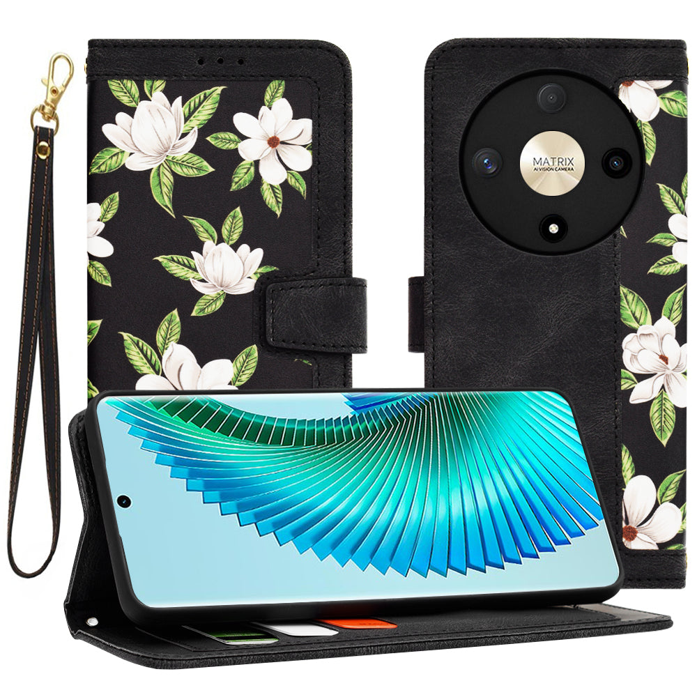 Ovitek za Honor Magic6 Lite, Techsuit, FlipCraft, Črn
