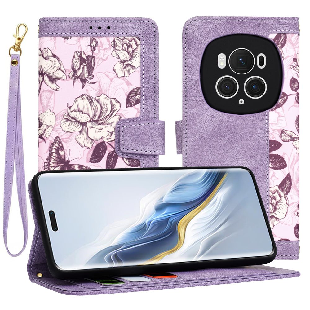 Ovitek za Honor Magic6 Pro, Techsuit, FlipCraft, Vijoličen