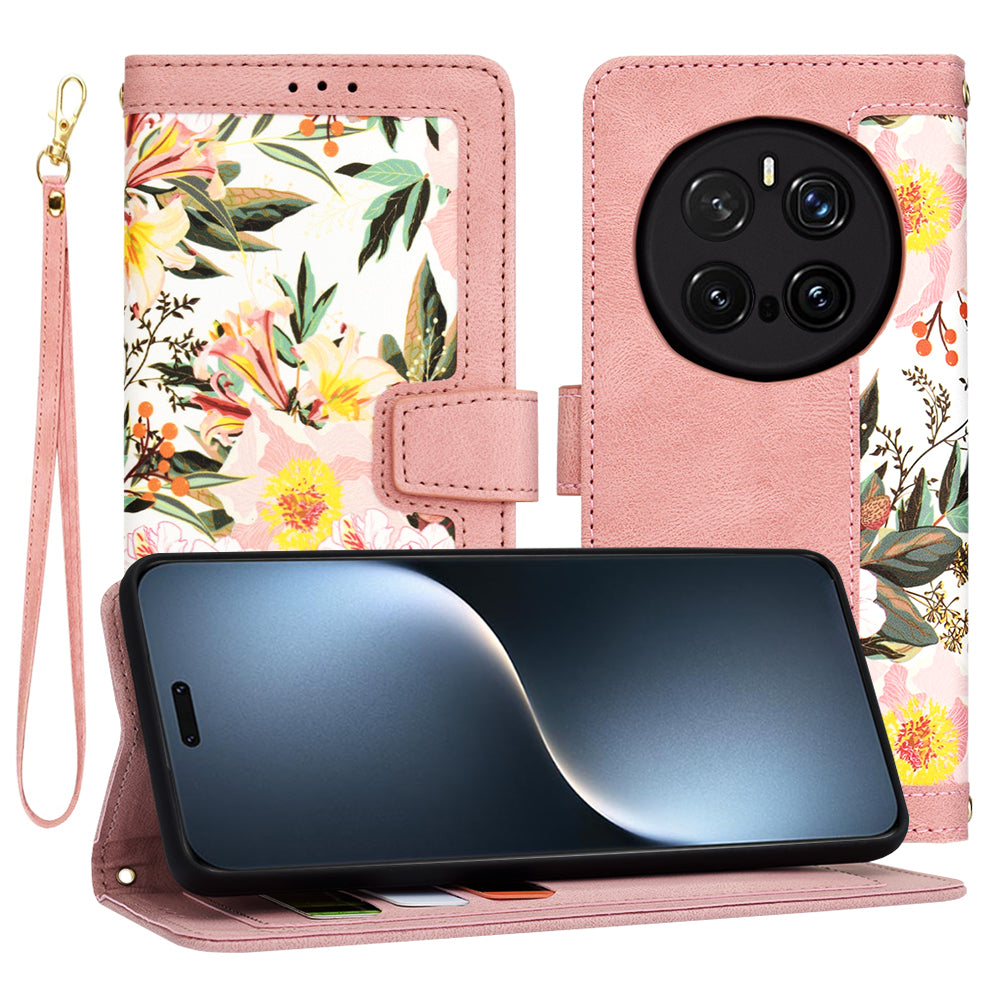 Ovitek za Honor Magic7 Pro, Techsuit, FlipCraft, roza