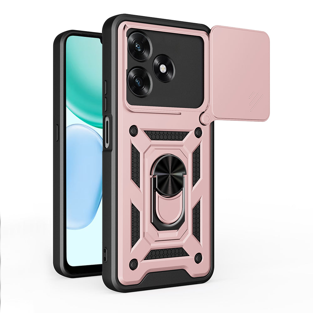 Ovitek za Honor X5c Plus, Techsuit, CamShield, Rožnato Zlata