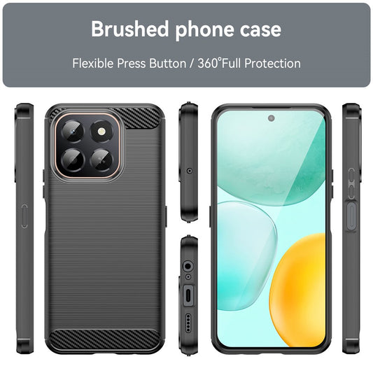 Ovitek za Honor X6c, Techsuit, Karbon, Črn