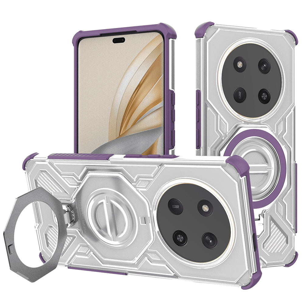 Ovitek za Honor X9c / Magic7 Lite, Techsuit, Carbon Shield Pro, Vijoličen