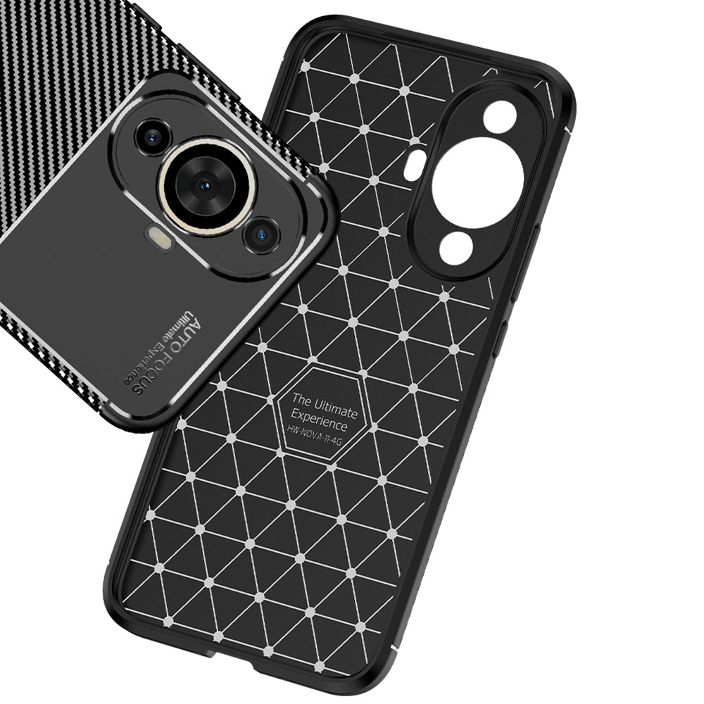 Ovitek za Huawei nova 12s / nova 11, Techsuit, CarbonFiber, Črn