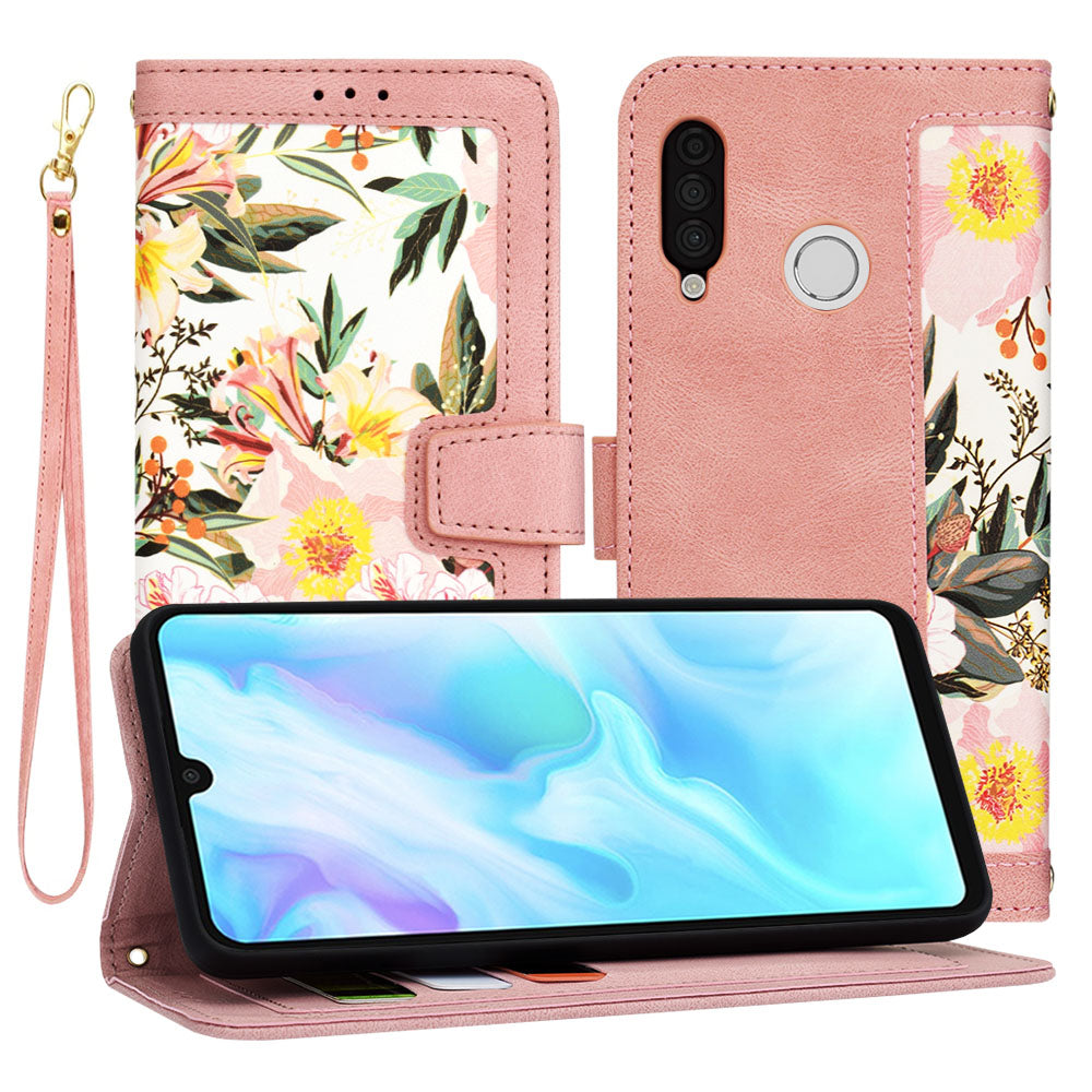 Ovitek za Huawei P30 lite New Edition / P30 lite, Techsuit, FlipCraft, roza