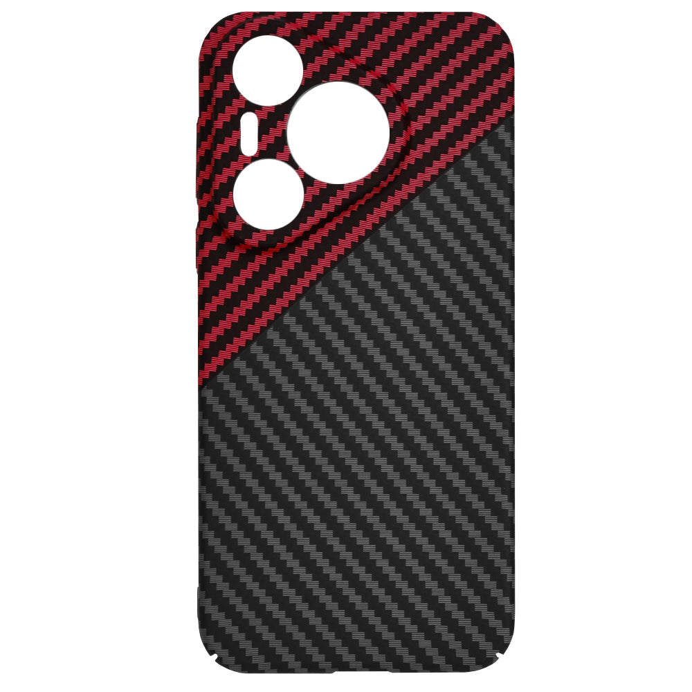 Ovitek za Huawei Pura 70, Techsuit, Carbonite FiberShell, Črno Rdeč
