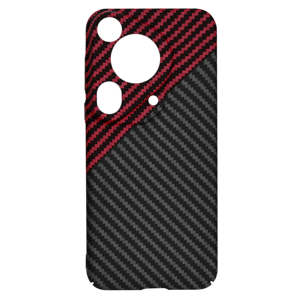 Ovitek za Huawei Pura 70 Ultra, Techsuit, Carbonite FiberShell, Črno Rdeč