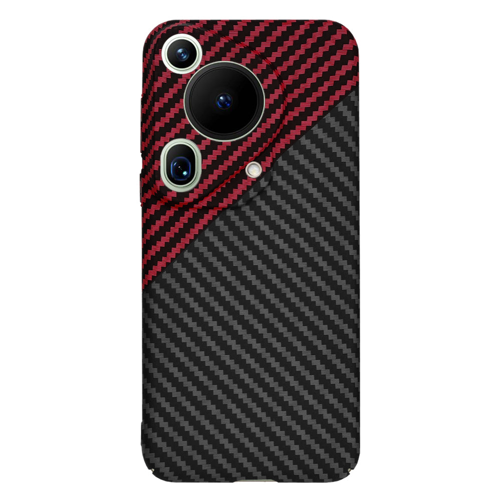 Ovitek za Huawei Pura 70 Ultra, Techsuit, Carbonite FiberShell, Črno Rdeč