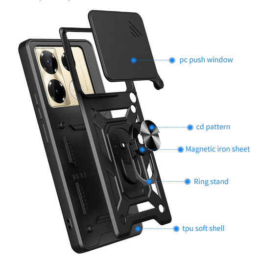 Ovitek za Infinix Note 40 Pro+, Techsuit, CamShield, roza