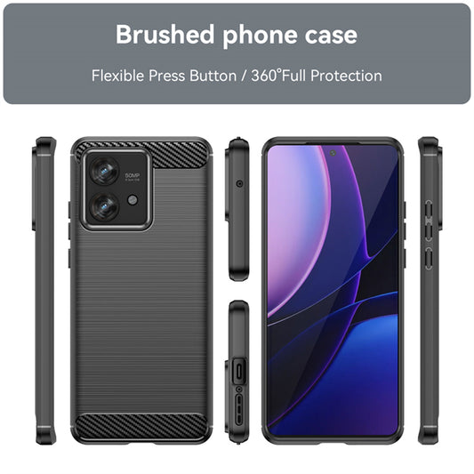 Ovitek za Motorola Edge 40 Neo, Techsuit, Karbon, Črn