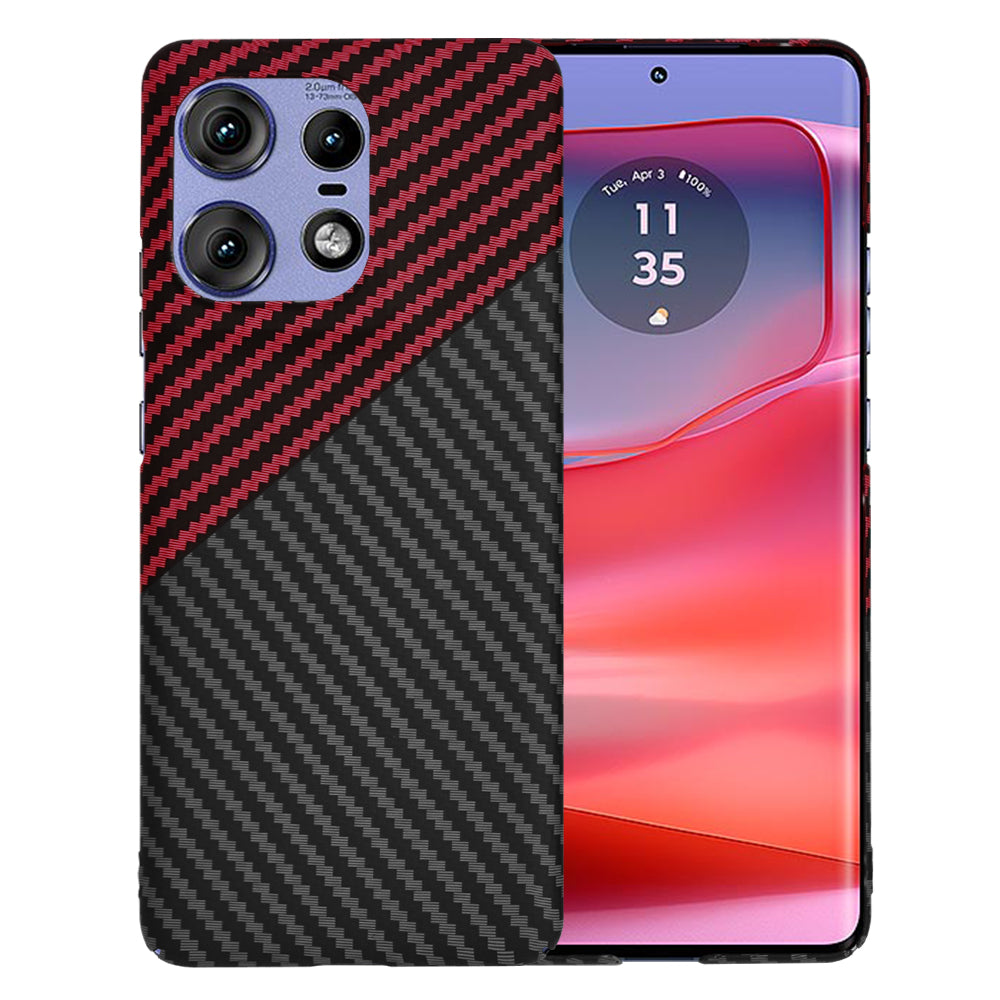 Ovitek za Motorola Edge 50 Pro, Techsuit, Carbonite FiberShell, Črno Rdeč