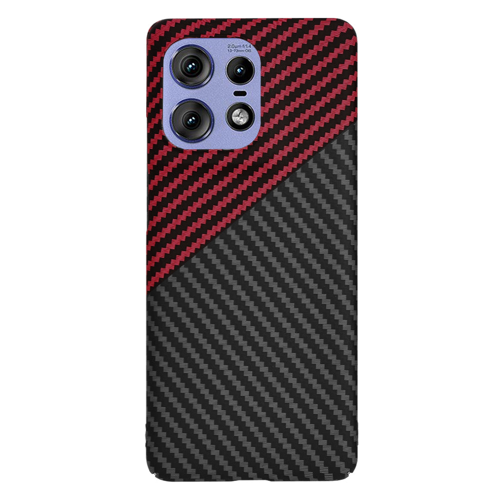 Ovitek za Motorola Edge 50 Pro, Techsuit, Carbonite FiberShell, Črno Rdeč