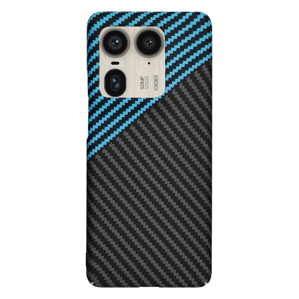 Ovitek za Motorola Edge 50 Ultra, Techsuit, Carbonite FiberShell, Črna Bleu