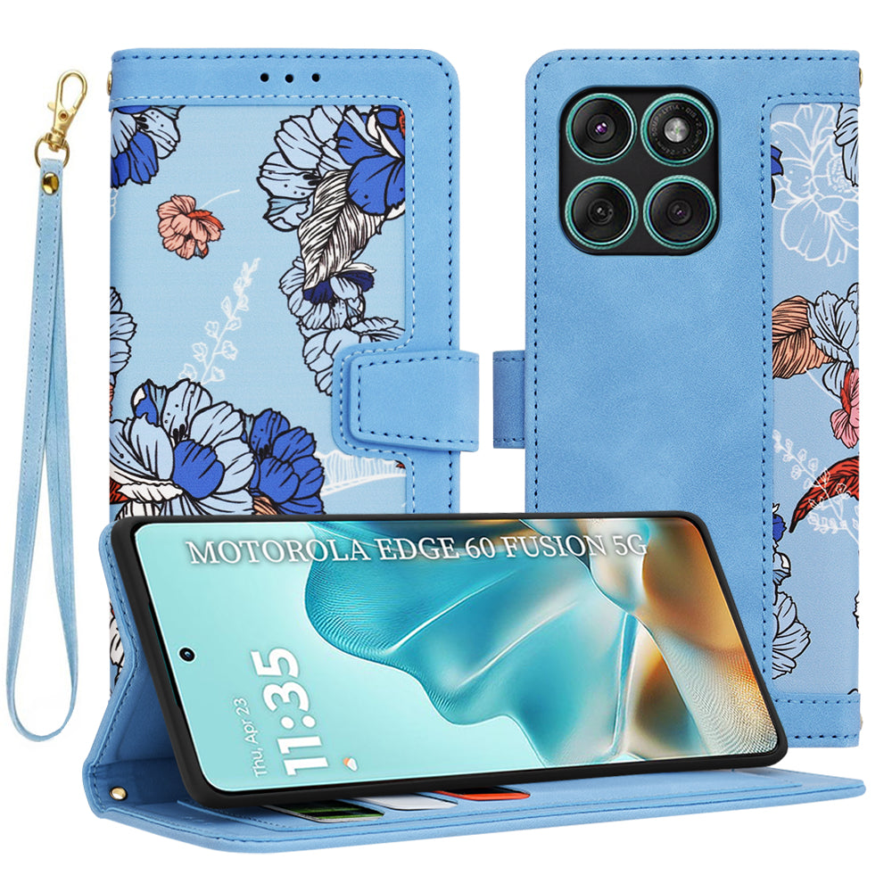 Ovitek za Motorola Edge 60 Fusion / Edge 60, Techsuit, FlipCraft, modra