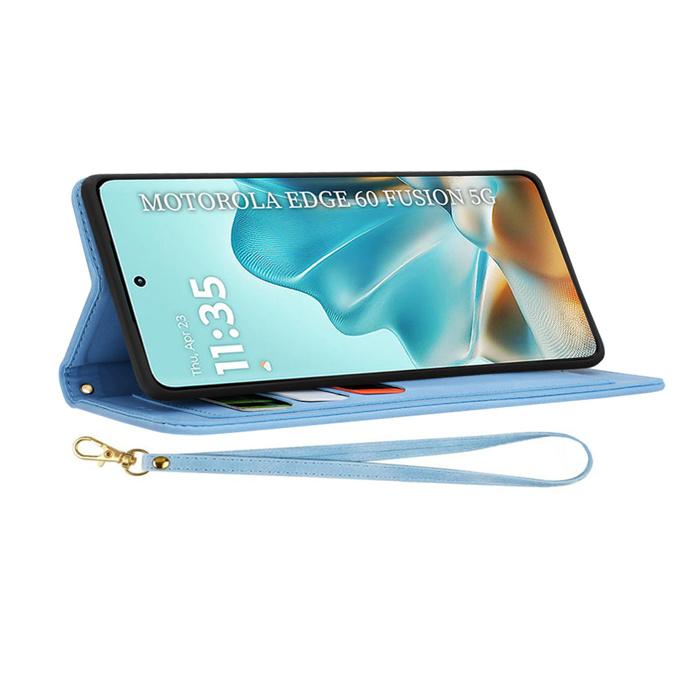 Ovitek za Motorola Edge 60 Fusion / Edge 60, Techsuit, FlipCraft, modra