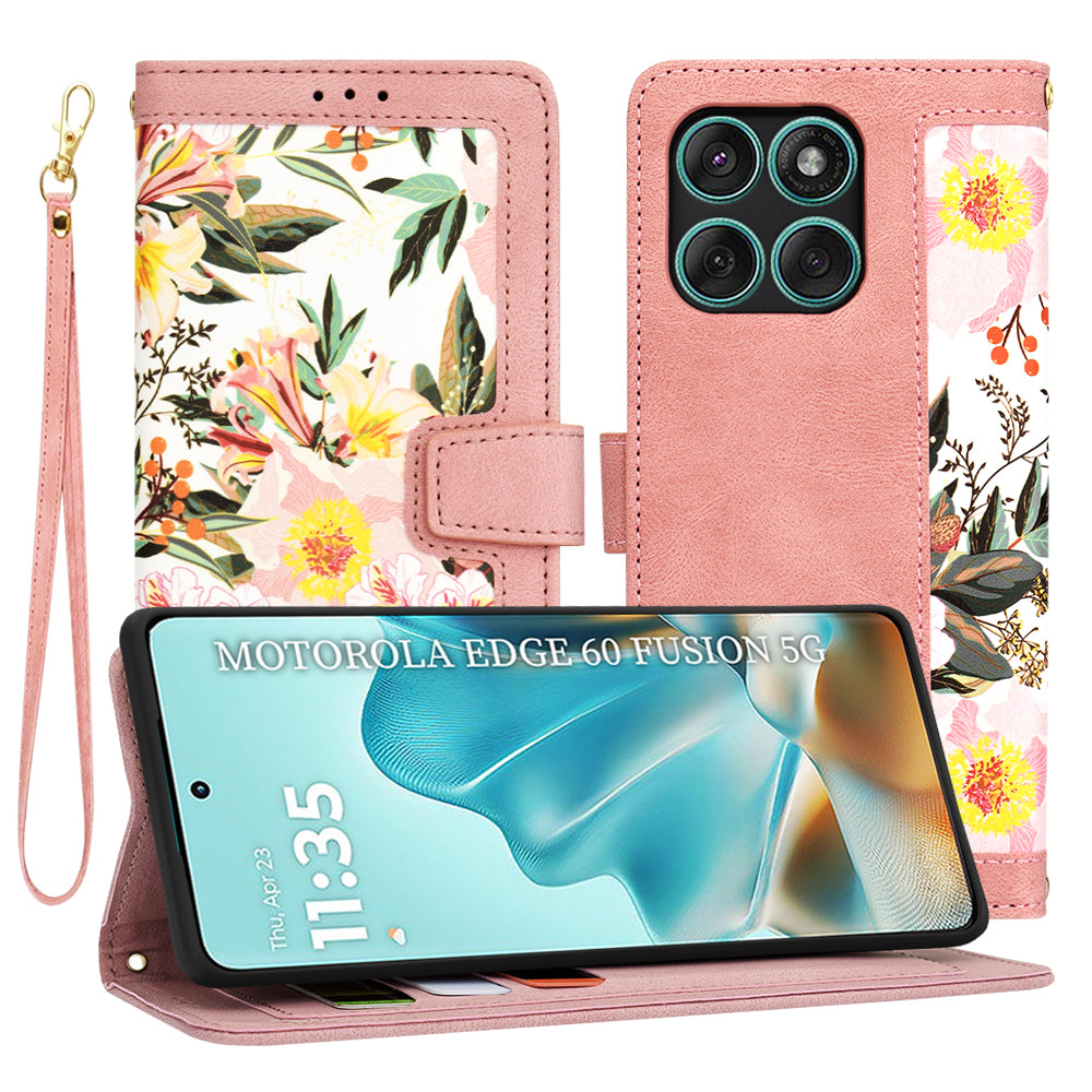 Ovitek za Motorola Edge 60 Fusion / Edge 60, Techsuit, FlipCraft, roza