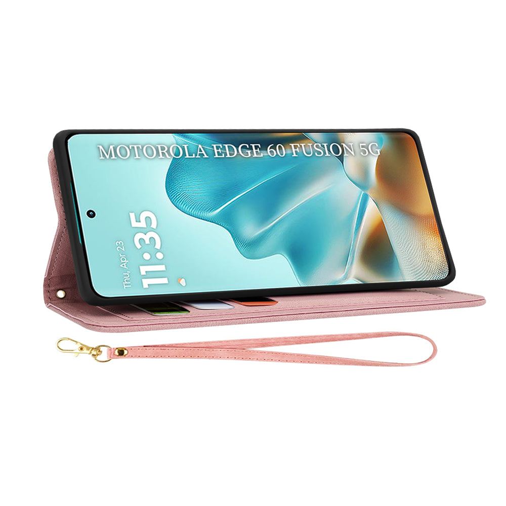 Ovitek za Motorola Edge 60 Fusion / Edge 60, Techsuit, FlipCraft, roza