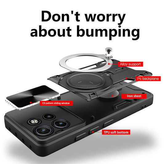 Ovitek za Motorola Edge 60 Neo / Edge 50 Neo, Techsuit, CamGuard Pro, Črn