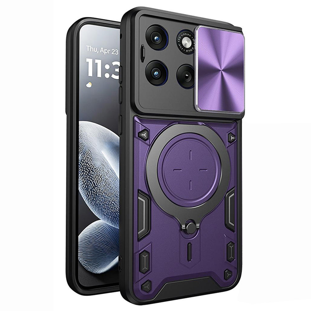 Ovitek za Motorola Edge 70 Fusion, Techsuit, CamGuard Pro, Vijoličen