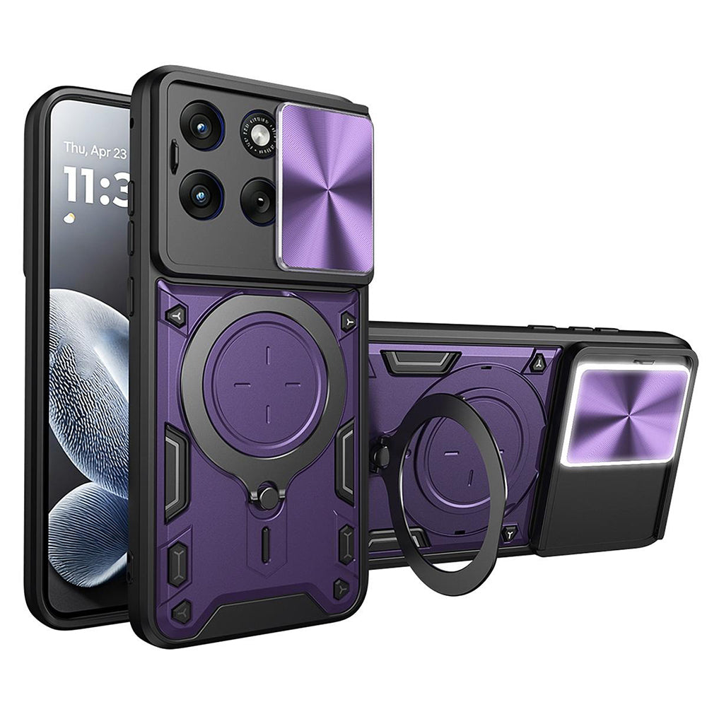 Ovitek za Motorola Edge 70 Fusion, Techsuit, CamGuard Pro, Vijoličen