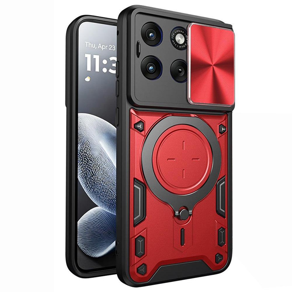 Ovitek za Motorola Edge 70 Fusion, Techsuit, CamGuard Pro, rdeč