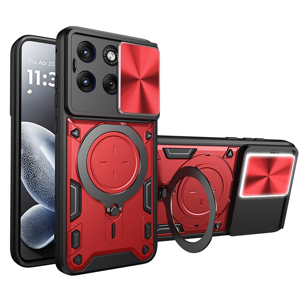 Ovitek za Motorola Edge 70 Fusion, Techsuit, CamGuard Pro, rdeč
