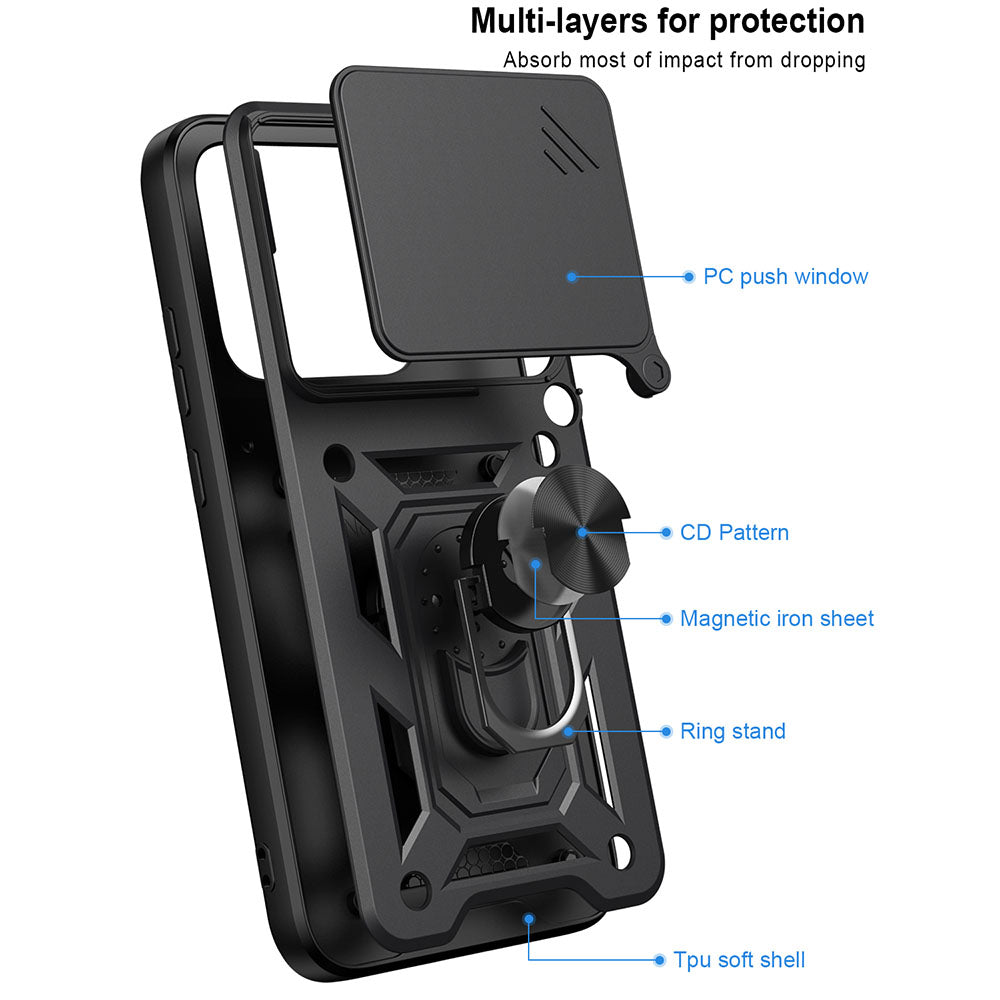 Ovitek za Motorola Edge 70 Pro, Techsuit, CamShield, modra