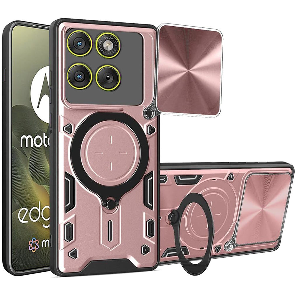 Ovitek za Motorola Edge 70, Techsuit, CamGuard Pro, Zlato roza