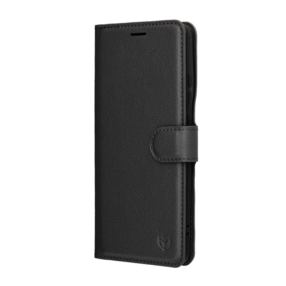 Ovitek za Motorola Edge 70, Techsuit, Leather Folio, Črna