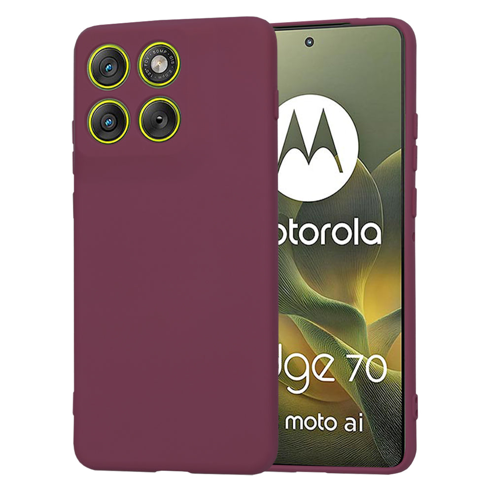 Ovitek za Motorola Edge 70, Techsuit, SoftFlex, Češnjeva