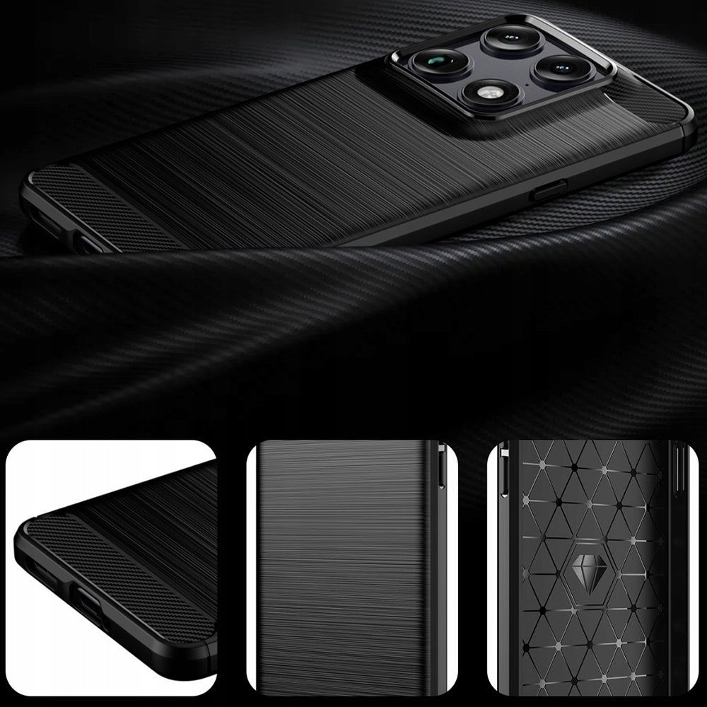 Ovitek za Motorola Edge 70 Ultra / Signature, Techsuit, Carbon, Črna