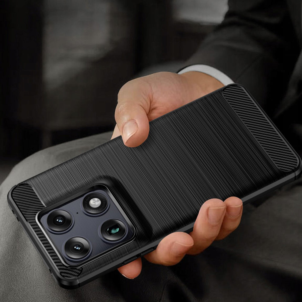 Ovitek za Motorola Edge 70 Ultra / Signature, Techsuit, Carbon, Črna