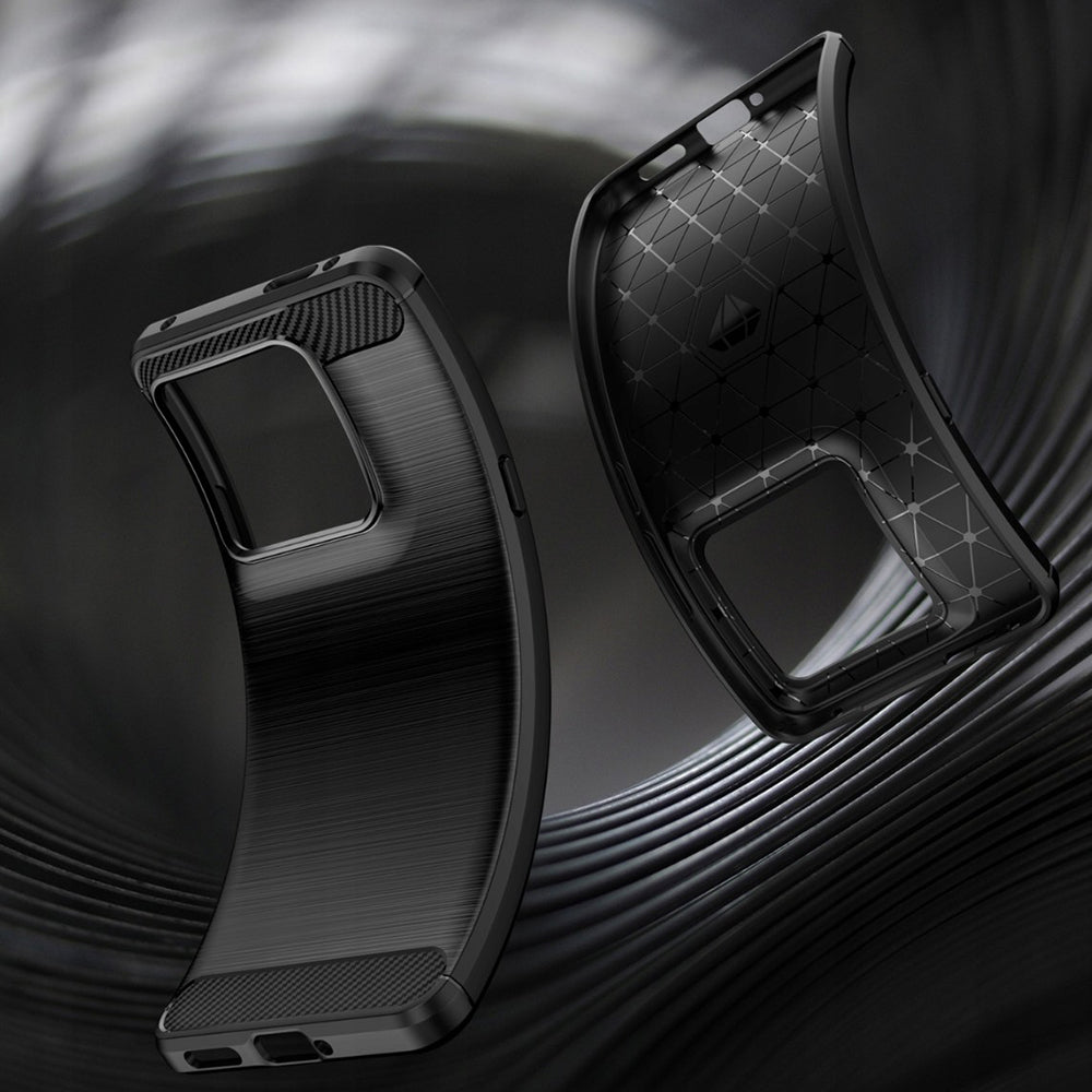 Ovitek za Motorola Edge 70 Ultra / Signature, Techsuit, Carbon, Črna