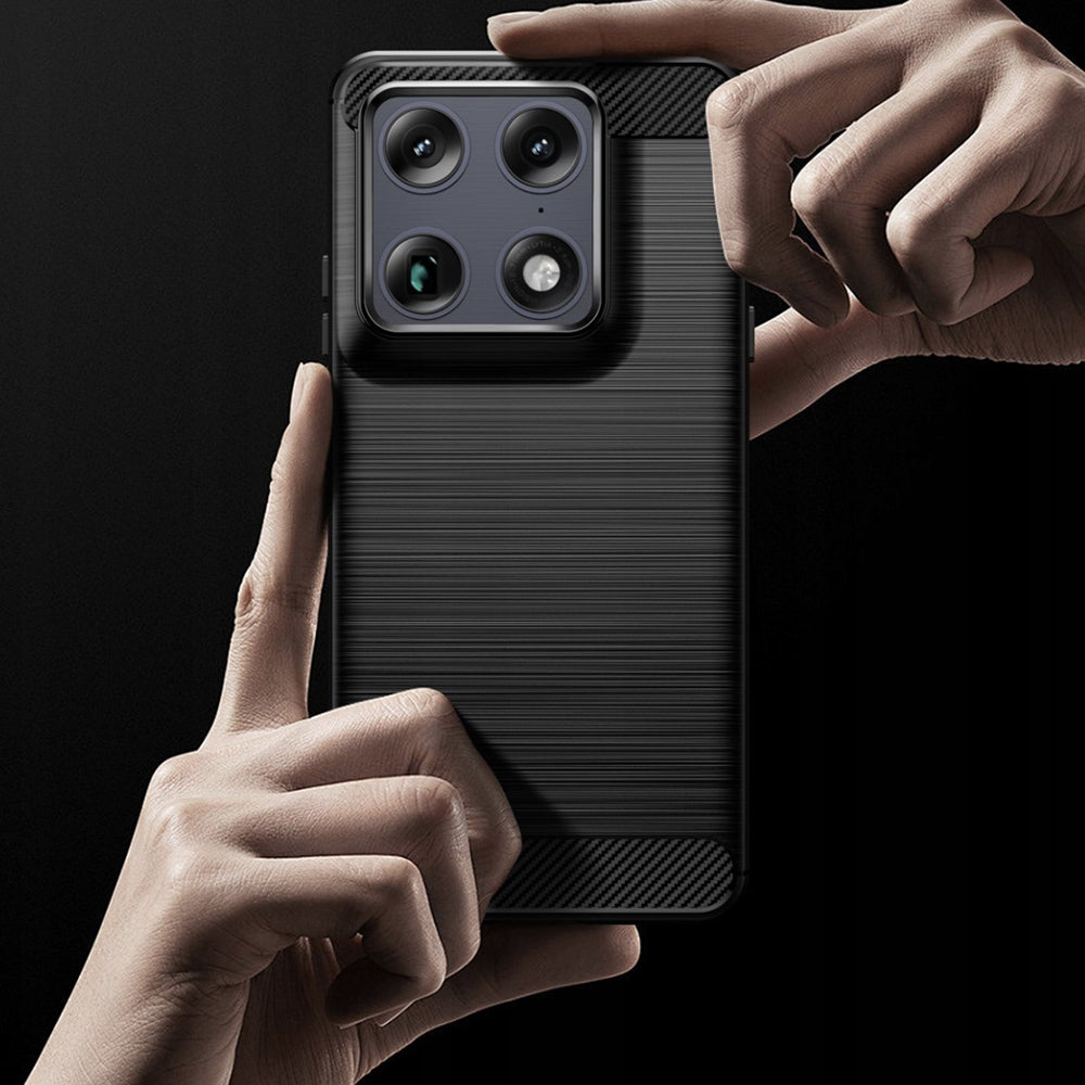 Ovitek za Motorola Edge 70 Ultra / Signature, Techsuit, Carbon, Črna
