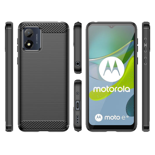 Ovitek za Motorola Moto E13, OEM, Karbon, Črn