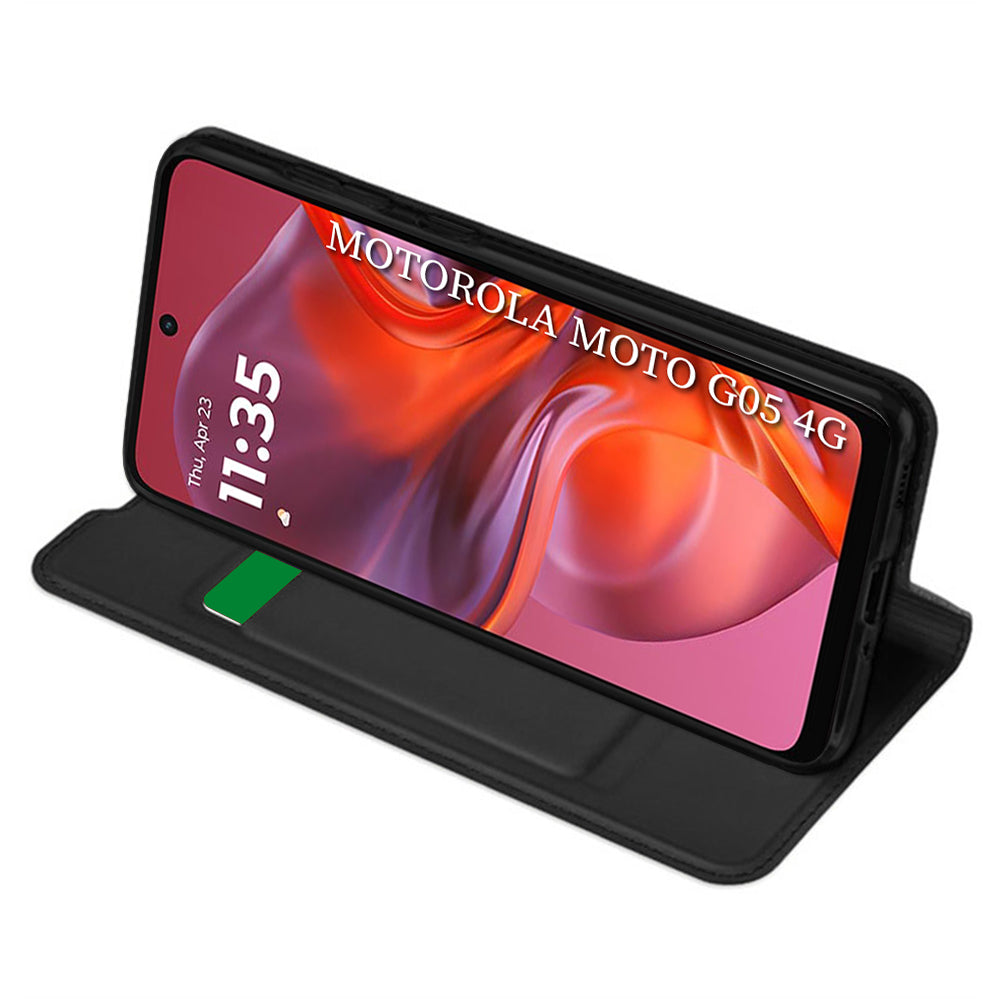 Ovitek za Motorola Moto E15 / G05, Techsuit, Magskin Book, Črn
