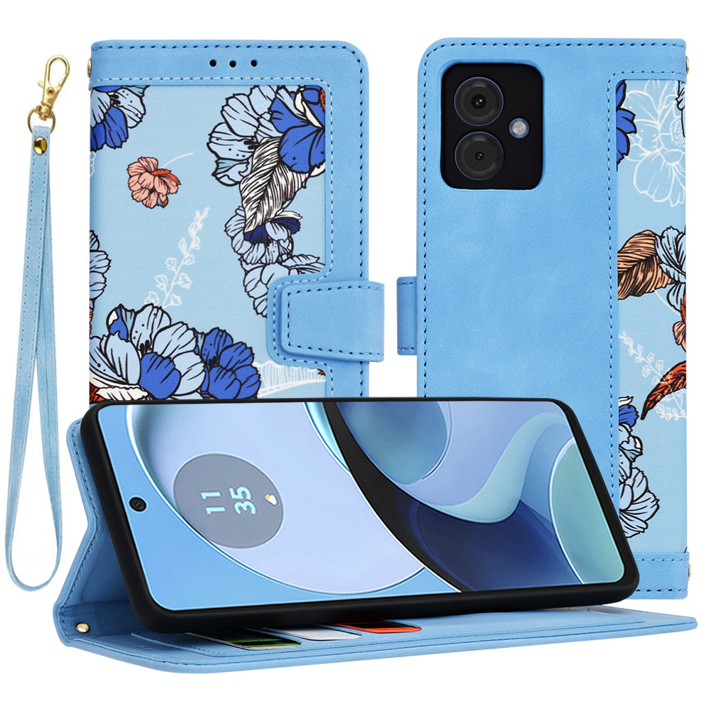 Ovitek za Motorola Moto G14, Techsuit, FlipCraft, modra