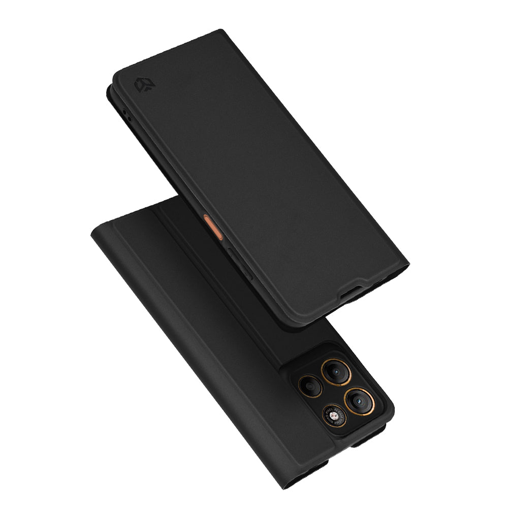 Ovitek za Motorola Moto G15 / G15 Power, Techsuit, Magskin Book, Črn