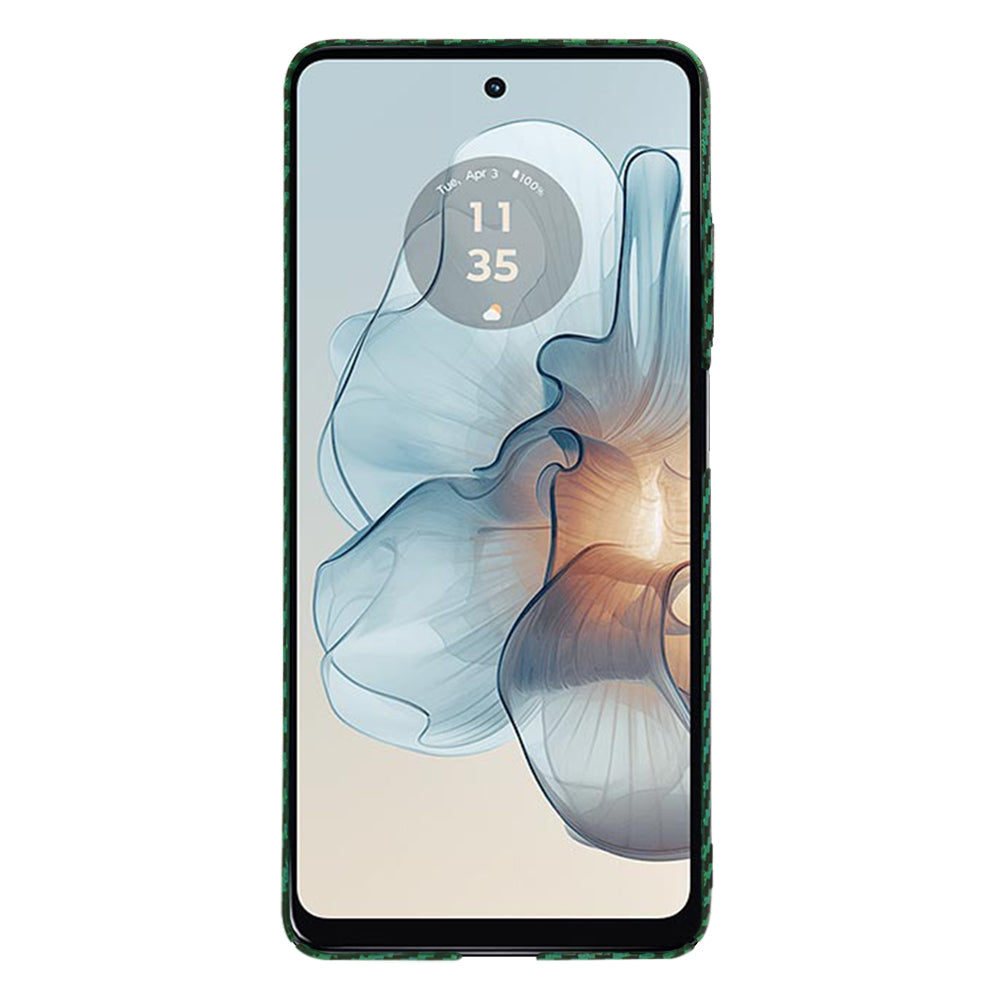 Ovitek za Motorola Moto G24 Power, Techsuit, Carbonite FiberShell, Zelen