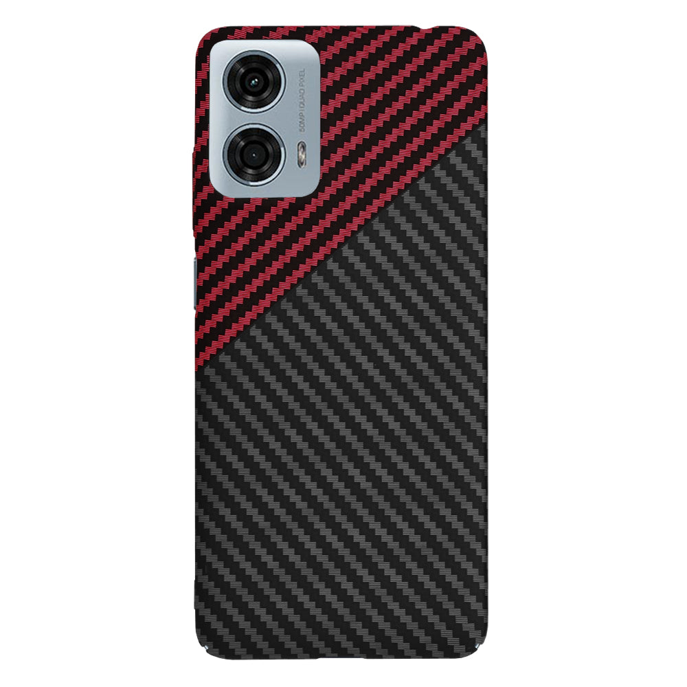 Ovitek za Motorola Moto G24 Power, Techsuit, Carbonite FiberShell, Črno Rdeč