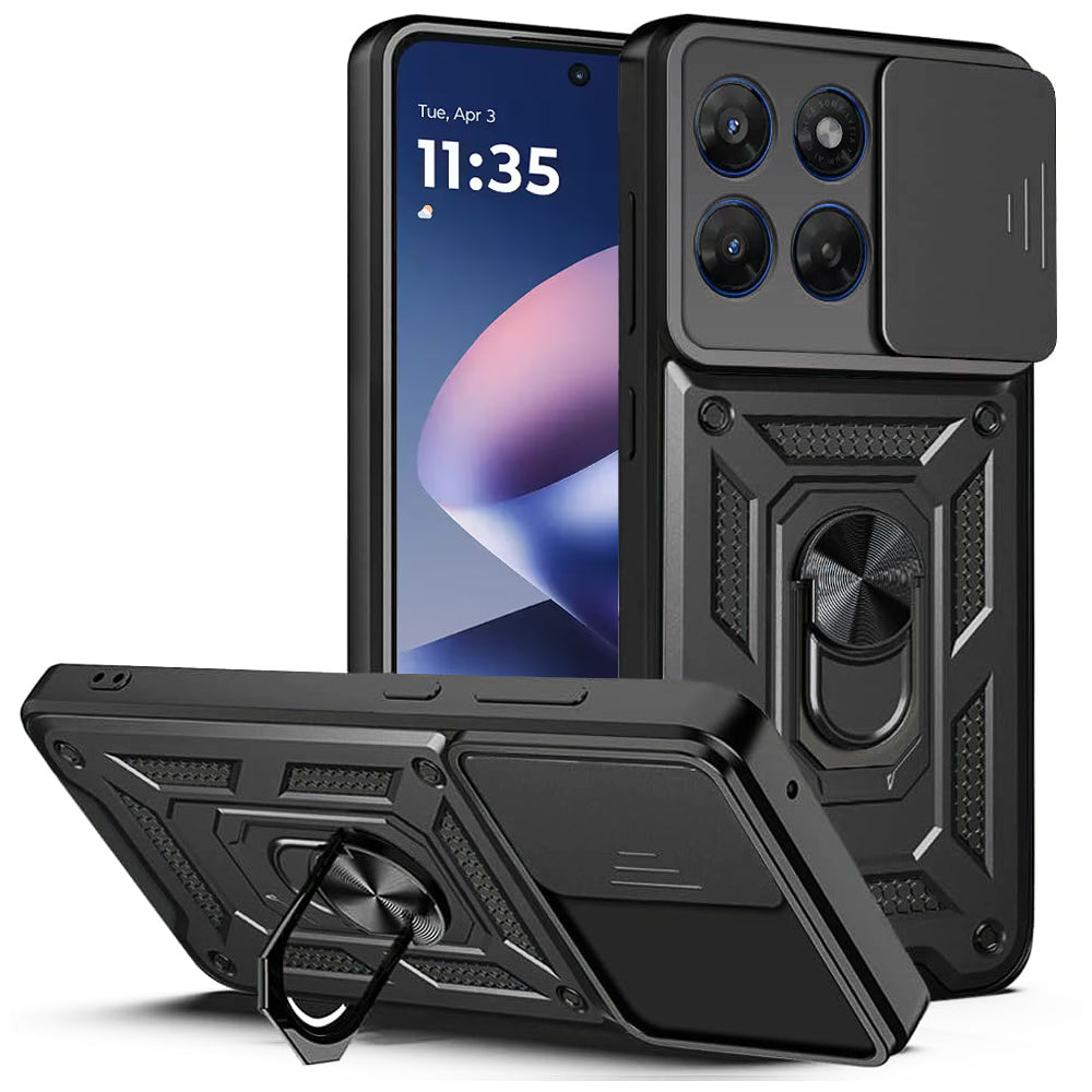 Ovitek za Motorola Moto G47 / G37, Techsuit, CamShield, Črn