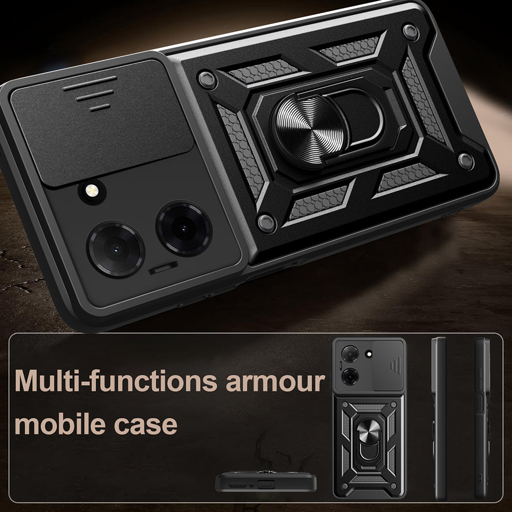 Ovitek za Motorola Moto G47 / G37, Techsuit, CamShield, Črn