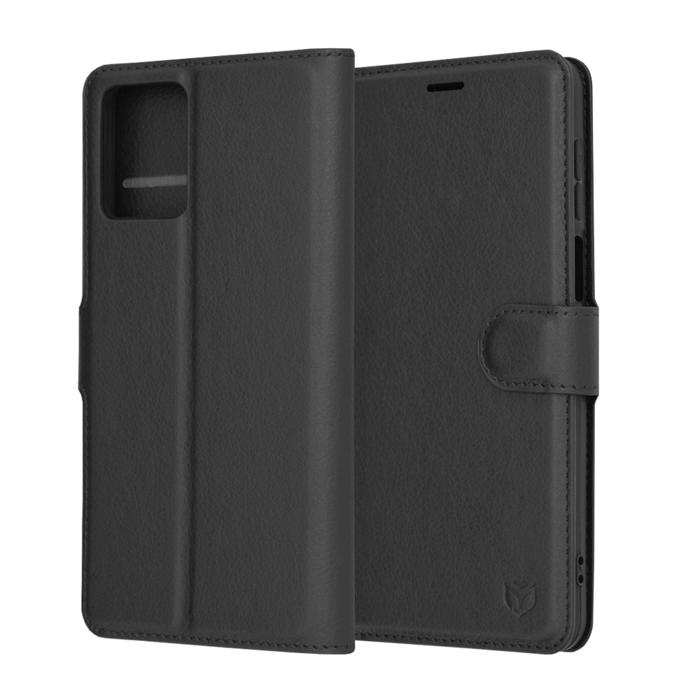 Ovitek za Motorola Moto G54, Techsuit, Leather Folio, Črna