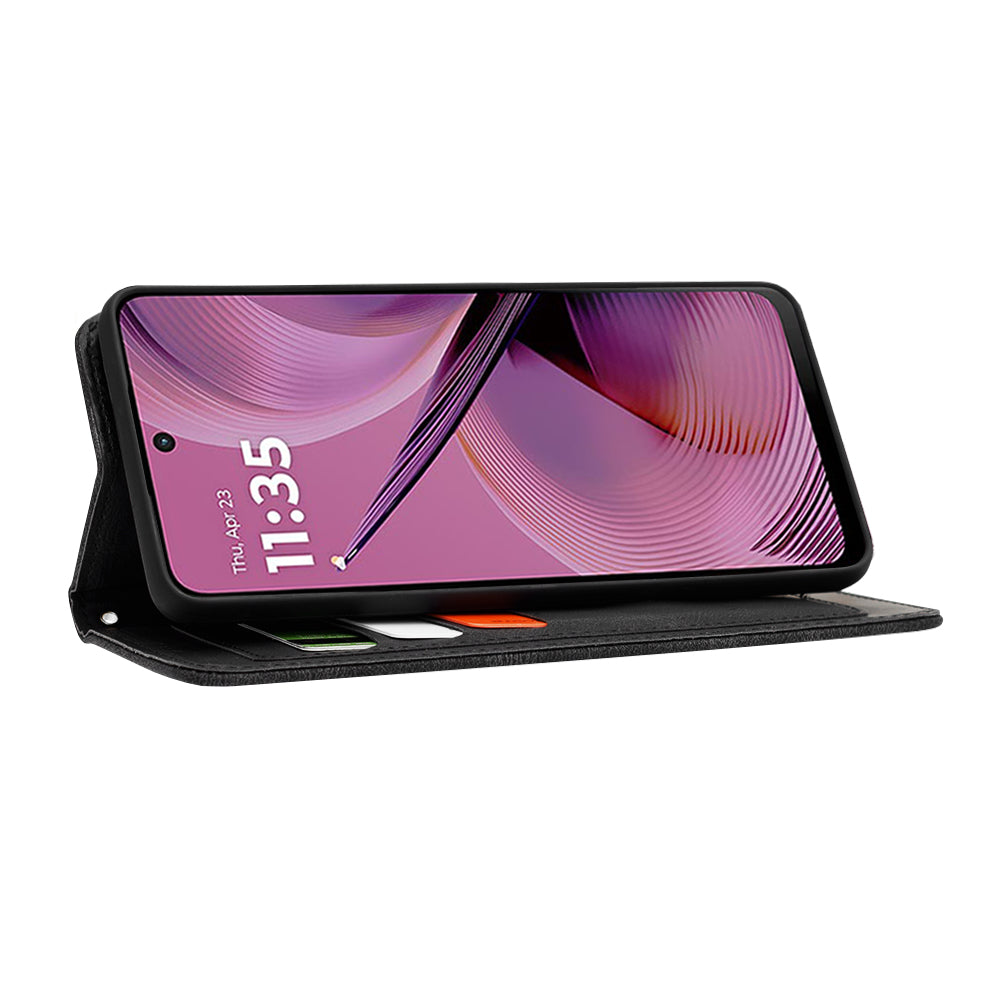 Ovitek za Motorola Moto G55, Techsuit, FlipCraft, Črn