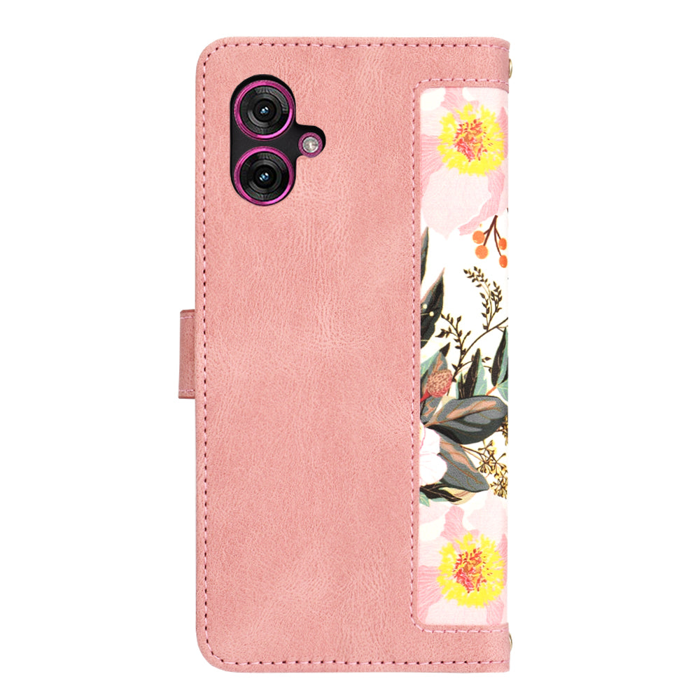 Ovitek za Motorola Moto G55, Techsuit, FlipCraft, roza