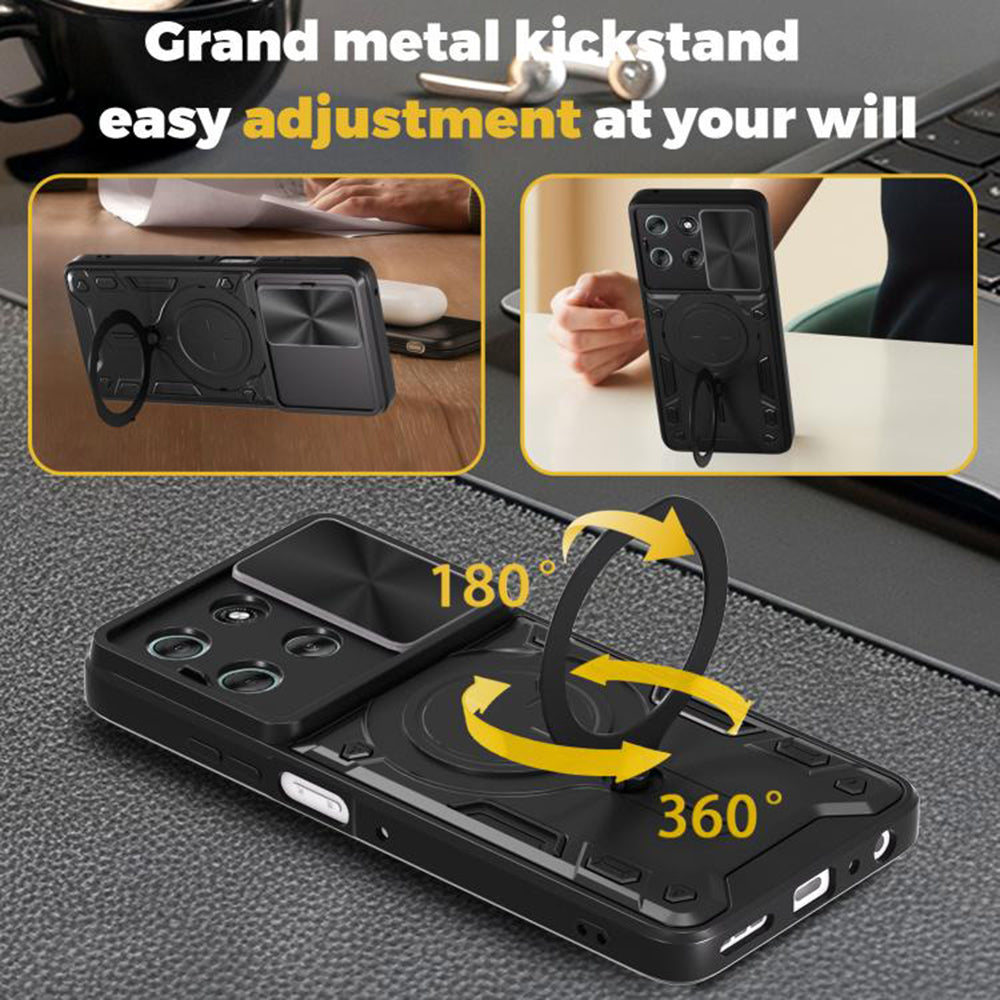 Ovitek za Motorola Moto G56, Techsuit, CamGuard Pro, Črn