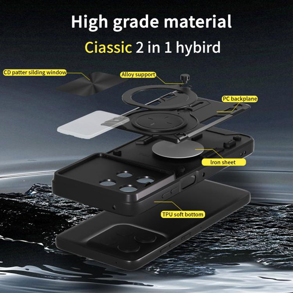 Ovitek za Motorola Moto G56, Techsuit, CamGuard Pro, Črn
