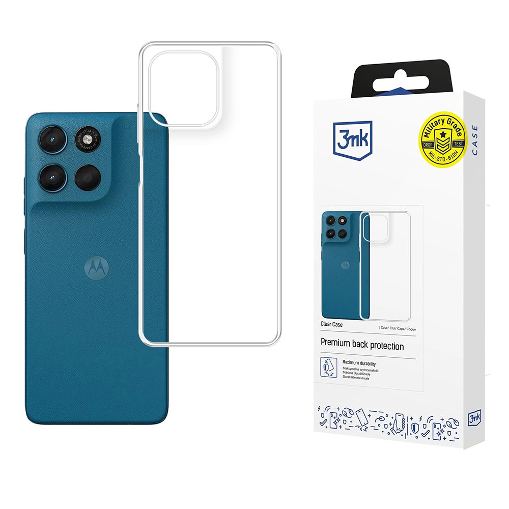Ovitek za Motorola Moto G57 Power, 3MK, Prozoren, Transparenten