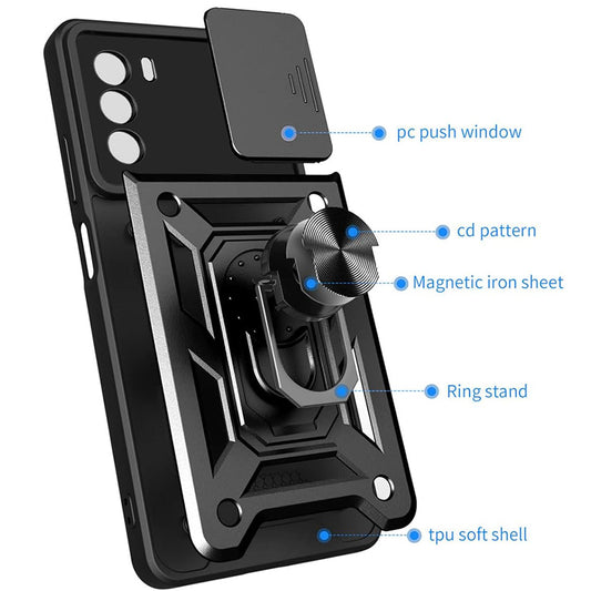 Ovitek za Motorola Moto G62 5G, Techsuit, CamShield, Črn
