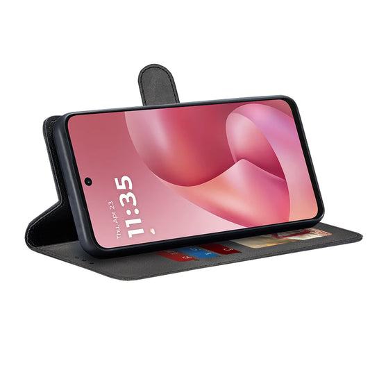 Ovitek za Motorola Moto G67 Power / G57 Power, Techsuit, Diary Book, Črna